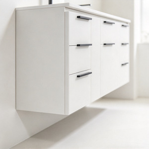 Dark Walnut Solid Wood Freestanding Bathroom Vanity Base Cabinet - Product Image 3
