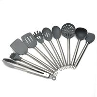 Peralatan Dapur Stainless Steel Laris Manis, Alat Masak, Peralatan Masak Silikon Set dengan Tempat Penyimpanan