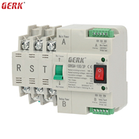 Commutateurs de transfert automatique double alimentation GERK Din Rail ATS GERKQ4 2P/3P/4P AC220V/400V Monophasé/Triphasé PC 63A 8kA