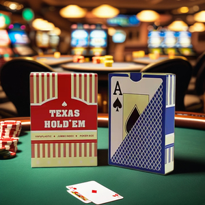 Tùy Chỉnh Lớn Phông Chữ PVC Texas Hold'em Chơi Thẻ Dày Không Thấm Nước Nhựa Poker Với Biểu Tượng Tùy Chỉnh Cho Trung Đông Trò Chơi - Product Image 6
