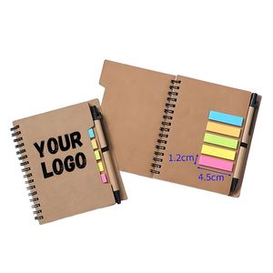 Set de Notas Adhesivas Promocionales para Estudiantes, Bloc de Notas Transparente Colorido, Impresión de Logotipo Personalizado, Cubierta de Papel Kraft, Tamaño A5 - Product Image 1