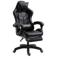 Zéro gravité Cyber café chaise berçante jeu pas cher ordinateur PC chaise de jeu avec repose-pieds doré PU cuir chaise de course jeu