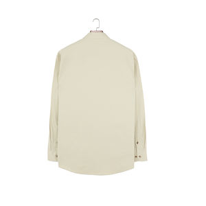 シャツバー2024年カスタムロゴハーフボタンフロントヘビーコットン高品質ポケットワークカジュアルシャツ男性用 - Product Image 2