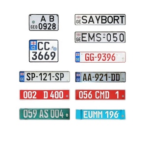 Plaques d'<span class=keywords><strong>immatriculation</strong></span> de la Géorgie plaques d'<span class=keywords><strong>immatriculation</strong></span> en aluminium de voiture de sublimation vierges en relief personnalisées - Product Image 2