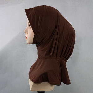 HZM-26013 <span class=keywords><strong>Bonnet</strong></span> intérieur uni pour femme musulmane, couvre-chef, couvre-<span class=keywords><strong>cou</strong></span> et menton, pour perte de cheveux, sous-hijab - Product Image 3