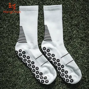 Anti-Slip Voetbal Groothandel Mannen Custom Design Badstof Zool Voetbal Atletische Custom Sokken Met Grip