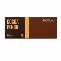 FLOWood Cocoa Pencil 8pcs 4B Graphite Sketch Pencils Premium Wooden Drawing Pencils for Artist Sketch