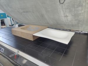 Thiết kế mới thermoforming Máy tường trang trí nội thất màng chân không Báo Chí máy móc - Product Image 6