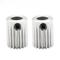 1-5 piezas DDG Engranaje de motor de extrusora de piñón de acero inoxidable 5mm/0.5M 17T para rueda de extrusión para actualización de Hotend de extrusora de impresora 3D