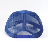 Casquettes de baseball pour hommes, 5 panneaux, style camionneur, en maille de mousse bleue, décontractées et sportives, avec logo personnalisé imprimé par le fabricant