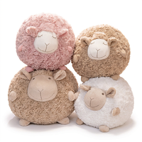 Service ODM : Jouet en peluche mouton rond rembourré personnalisé de haute qualité, adorable petit mouton en peluche, coussin décoratif, jouets doux