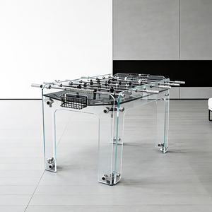 Mesa <span class=keywords><strong>de</strong></span> Futbolín Profesional Comercial para Adultos, <span class=keywords><strong>de</strong></span> Vidrio y Acero Inoxidable, Grande, <span class=keywords><strong>de</strong></span> Lujo, para Interiores, Personalizable, Negra - Product Image 5