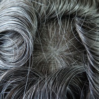 Cheveux synthétiques et naturels pour hommes, vente en gros, toupet Swiss Lace, 1B50