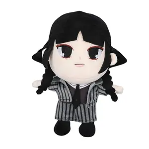 Drop Shipping Wednesday Addams Plush Doll Soft Cartoon Figure Anime Cosplay Anime Wednesday Addams Toy