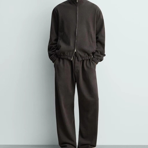 Felpa con Cappuccio Vintage in Maglia di Cotone 100% con Zip, Stile <span class=keywords><strong>ZA</strong></span> <span class=keywords><strong>RA</strong></span>, in Pile Oversize con Chiusura a Cerniera - Product Image 1