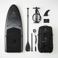 Planche de paddle gonflable tout usage pour adultes, portable, en PVC, avec pompe et 3 ailerons, pour lacs, rivières et surf