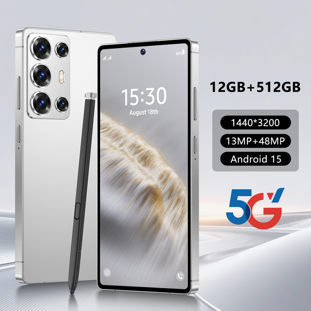 C25Ultra 5G LTE Smartphone 6.8" Android 15 Octa-core 12+512GB Face Recognition Dual SIM Dual Standby 6000mAh Battery