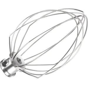 Egg Tool 7.25'' K5AWW 5 QT 6-Wire Whip Stainless Steel For Whirlpool KitchenAid 5 Qt Lift Bowl Stand Mixer WPW10731415 W1073141