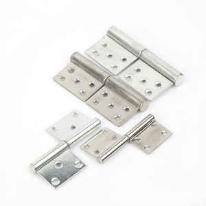 Bisagras de acero inoxidable para banderas, de 4 y 5 pulgadas, 2 mm de grosor, 6 orificios, diseño industrial, bisagra de desenganche para puertas cortafuegos de madera - Product Image 2