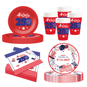 DAMAI - Juego de Artículos para Fiesta del 4 de Julio, Kit con Temática Patriótica para Decoraciones del Día de la Independencia y Día de las Elecciones, Decoraciones para Fiestas, para 8 Personas - Product Image 5