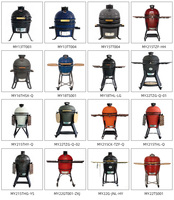 Fabricant Auplex Asador De Carbon Barbecue en céramique Kamado Grill 13 à 29 pouces Oeuf BBQ Smoker Grills à charbon de bois