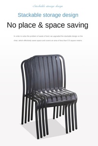 Hiện đại tối giản ngoài trời khung nhôm vườn kim loại tay vịn Patio Bộ ghế cho biệt thự ban công - Product Image 6