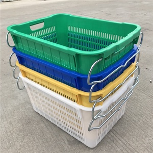 Malla agrícola apilable plástico vegetal fruta ventilación cajas contenedor cesta caja de rotación - Product Image 1