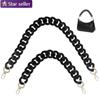 Chaîne de sac en acrylique Maillon de chaîne en acrylique Noir mat Maillon de chaîne en acrylique Décor Grand sac Accessoire de sac à main Poignée de poignet Dragonne en plastique
