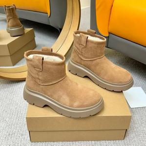 Bottines en daim pour femmes, doublées de polaire, à semelle épaisse, augmentant la hauteur, chaudes, décontractées, pour l'hiver, bottes de neige Uggs - Product Image 1