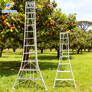 Tabourets d'échelle de cueillette de fruits en aluminium certifiés EN131 avec la capacité de charge réglable de la taille 150kg de conception télescopique et pliante - Product Image 2