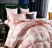 Couette en coton jacquard taille twin, insert de couette naturel, luxe, moelleuse, chaude, été, écologique, en duvet d'oie