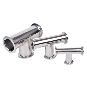 Chân không cao thép không gỉ 3-Way KF bằng <span class=keywords><strong>TEE</strong></span> kf16 mặt bích mịn SS304 áp suất thấp Ống phù hợp - Product Image 4