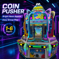 Máquina Empujadora de Monedas Original para 6 Jugadores, 6 Juegos para Centros Recreativos, Máquina de Juego Combinada con Alto Retorno de la Inversión (ROI), Suministro para Proyectos de Arcade