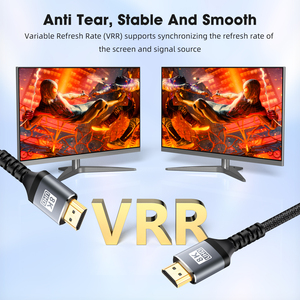 Venta al por mayor 8K <span class=keywords><strong>Hdmi</strong></span> 2,1 Cable 2M 6.6ft Trenzado <span class=keywords><strong>Hdmi</strong></span> Cable 4K 120Hz Para Sony Tvs Ps5 Xbox Gaming Monitor - Product Image 3