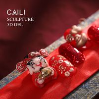 Beautilux Vente en gros Sculpture créative 5D Pâte à modeler Gomme Soak Off Gel Nail Modeling Gel Sculpture Nail Gel acrylique Soild