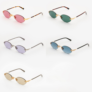 Occhiali da Sole Lmamba <span class=keywords><strong>di</strong></span> Lusso Senza Montatura Design Ovale Protezione UV400 Logo Personalizzato Stile Retrò per <span class=keywords><strong>Uomo</strong></span> e <span class=keywords><strong>Donna</strong></span> - Product Image 5