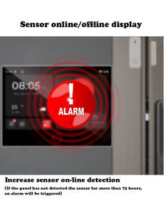 Tuya Alarm pintar Wi-Fi 7 inci, sistem Alarm keamanan rumah 4G pemantauan jarak jauh pendeteksi keselamatan asap, sistem keamanan - Product Image 5