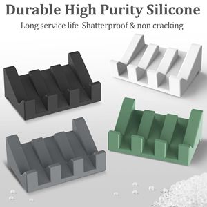 Mở rộng tự thoát nước món ăn xà phòng dễ dàng làm sạch <span class=keywords><strong>Silicone</strong></span> phòng tắm xà phòng chủ bồn tắm với hệ thống thoát nước giữ Xà phòng thanh khô sạch - Product Image 5