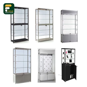 Vitrina de cristal con marco dorado, vitrina de cristal para figuras de acción, estatuas y coleccionables con iluminación LED - Product Image 2