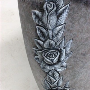 Pierre tombale en granit noir de style européen avec rose sculptée à la main, style allemand, <span class=keywords><strong>monument</strong></span> funéraire pour cimetière - Product Image 2