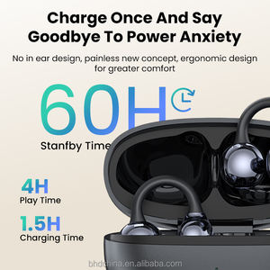 Clip sur <span class=keywords><strong>écouteur</strong></span>s oreille ouverte sans fil Bluetooth 5.4 casque avec micro 4 H Play <span class=keywords><strong>écouteur</strong></span>s de <span class=keywords><strong>sport</strong></span> étanches pour les entraînements - Product Image 4