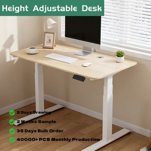 Bureau électrique ergonomique entièrement personnalisable avec cadre <span class=keywords><strong>réglable</strong></span> <span class=keywords><strong>en</strong></span> <span class=keywords><strong>hauteur</strong></span> à double moteur pour position assise ou debout - Product Image 2