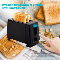 Machine à sandwich électrique pour hamburger et panini, grille-pain pour le petit-déjeuner, 2 tranches
