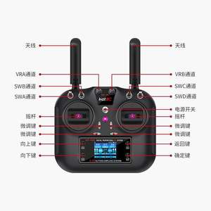 Control Remoto HotRC HT-10A de 10 Canales 2.4G Multifuncional, Versión Actualizable en Línea para Aviones RC - Product Image 1