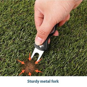 Herramienta Plegable para Reparación de Césped HYGP-16, de Acero Inoxidable ABS+ Ecológico, con Impresión Personalizada, Duradera, para Golf - Product Image 1