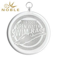 Noble verre médaille Souvenirs personnalisés cadeau verre médaille prix 2025 nouvelle médaille personnalisée de sport créatif