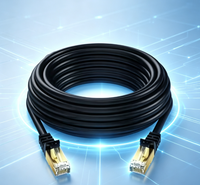 Cable de Red Ethernet Cat5e/Cat6 Directo de Fábrica, Conectores RJ45 Chapados en Oro, 1m-40m, Blindaje UTP/FTP/SFTP, Cable LAN de 1Gbps