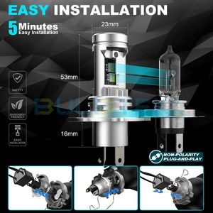 BULBTEK MINI11A 50W 5800LM TST Wärme abscheider technologie LED-Chip lüfter H4 H19 H11 Mini-LED-Scheinwerfer lampe - Product Image 5