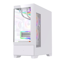 Lovingcool casing komputer Desktop, sarung HP PC Gaming EATX MATX Tempered Glass dukungan 360 cairan menara penuh ATX