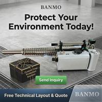 Machine de brumisation thermique portable BANMO 2026, brumisateur à jet pulsé 48cc pour la lutte antiparasitaire agricole et la gestion environnementale